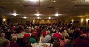 Cardinal Singers performing at the Fond du Lac KC Hall during the St. Vincent de Paul Christmas Party on 12/4/18. 