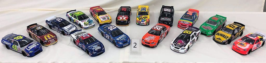 NASCAR toy cars lot.