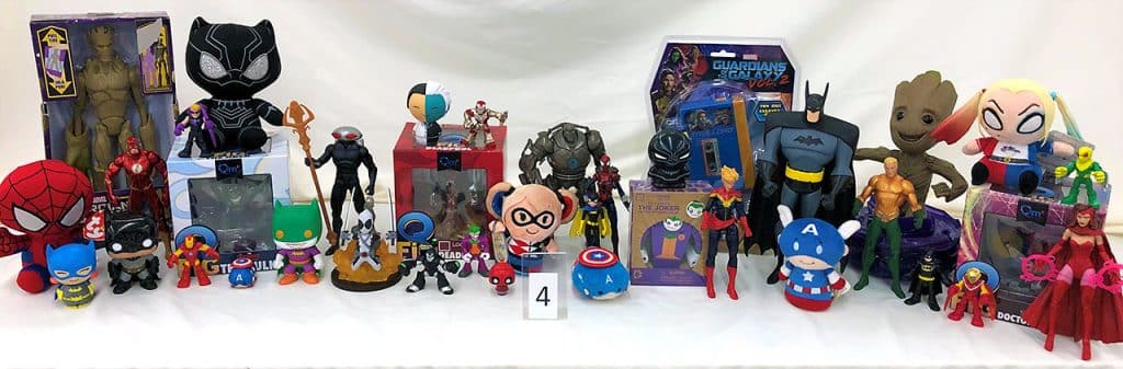 DC and Marvel superhero toys.