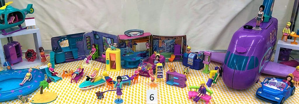 Polly Pocket toy collection.