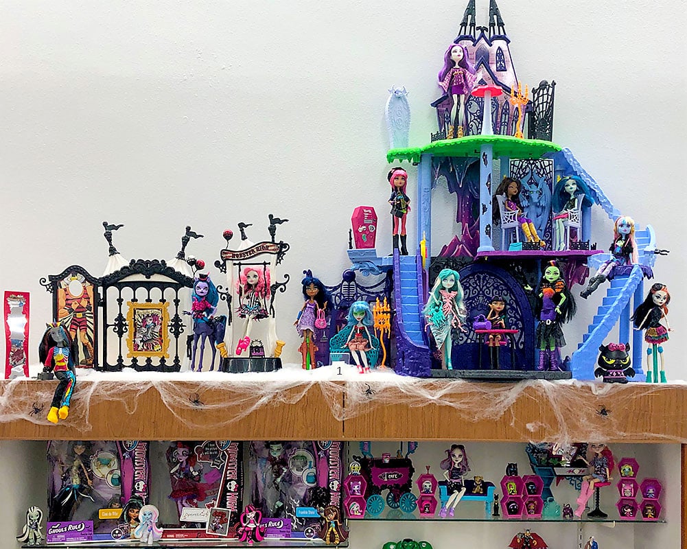 Monster High toy collection.
