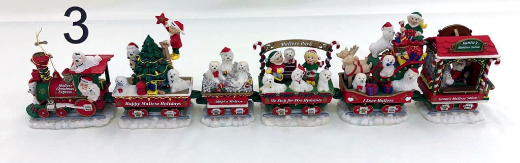 WorthPoint The Maltese Dog Christmas Express Train by The Danbury Mint Collectible - RARE.