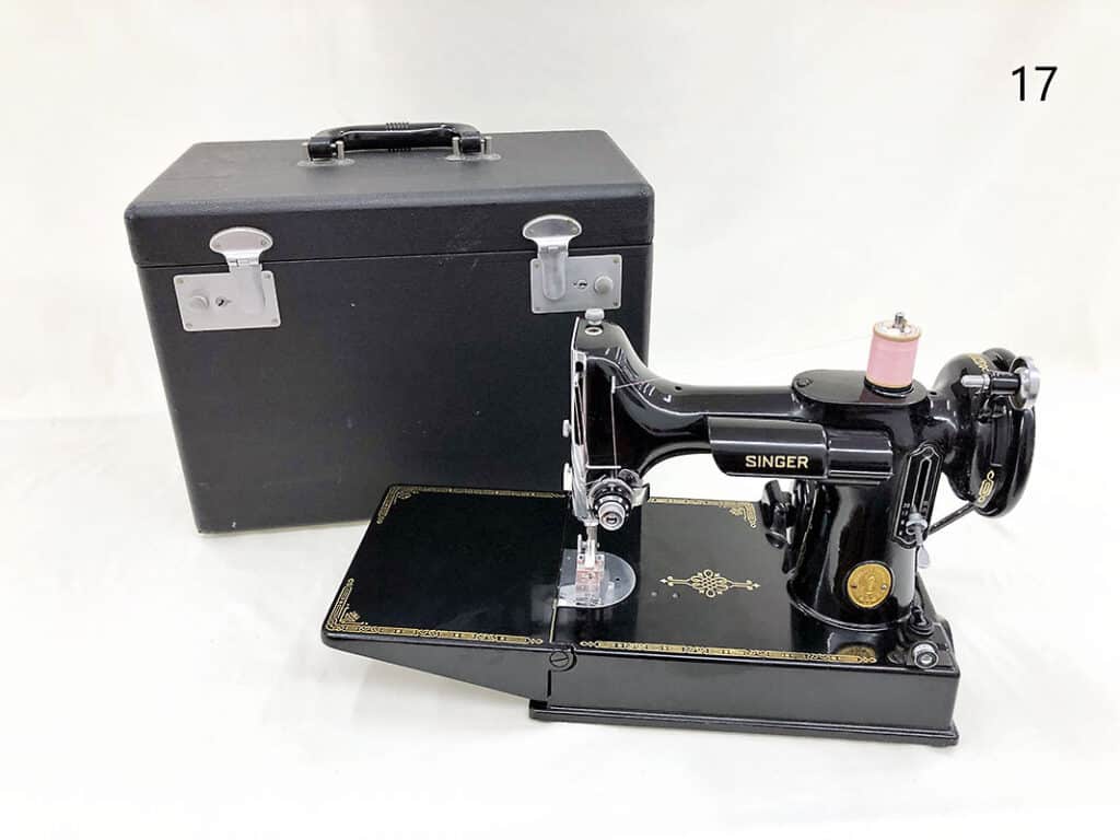 Vintage Singer sewing machine.