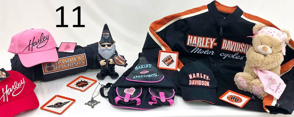 Harley Davidson collectables.