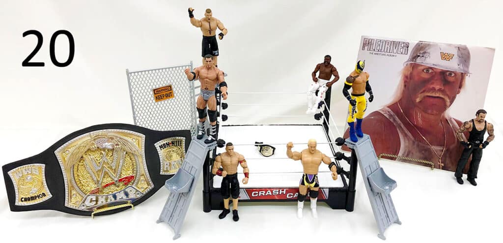 WWE action figures ringside collectibles.
