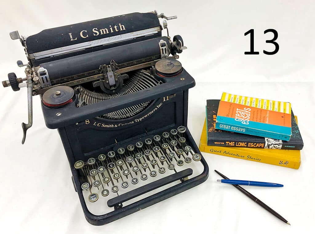 Vintage LC Smith typewriter.