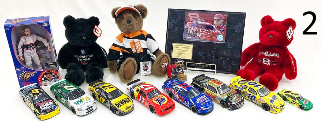 NASCAR racing memorabilia.