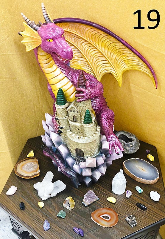 Dragon on a castle statue.