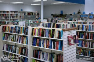 Used books for sale: fiction section.