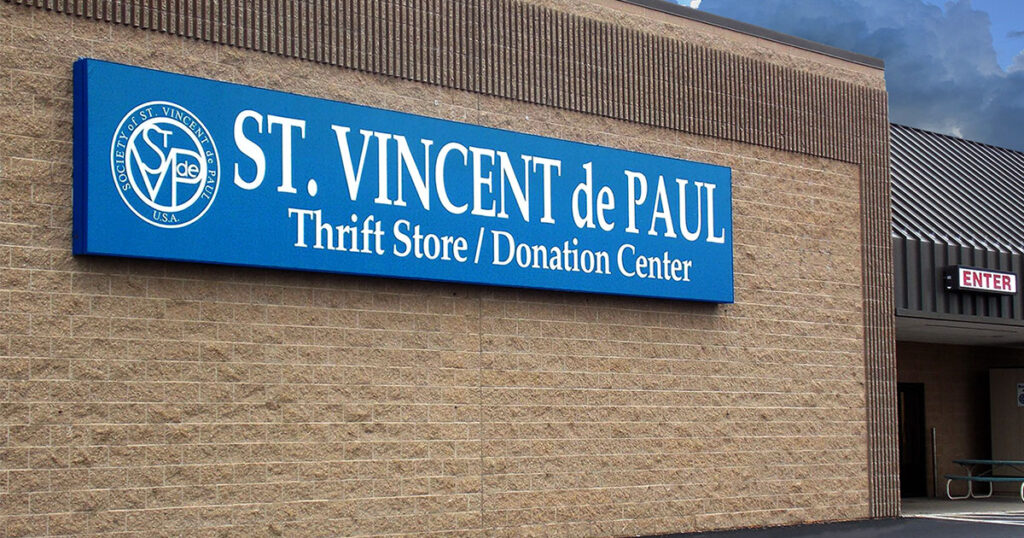 St. Vincent de Paul Fond du Lac storefront.