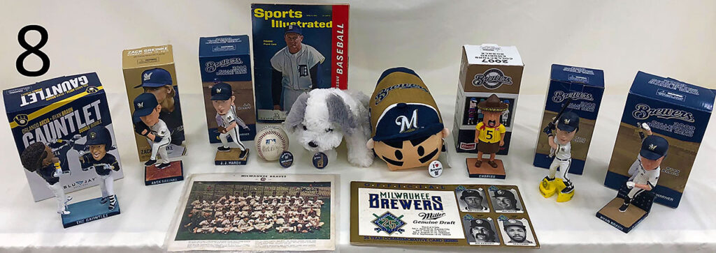 Brewers baseball memorabilia.