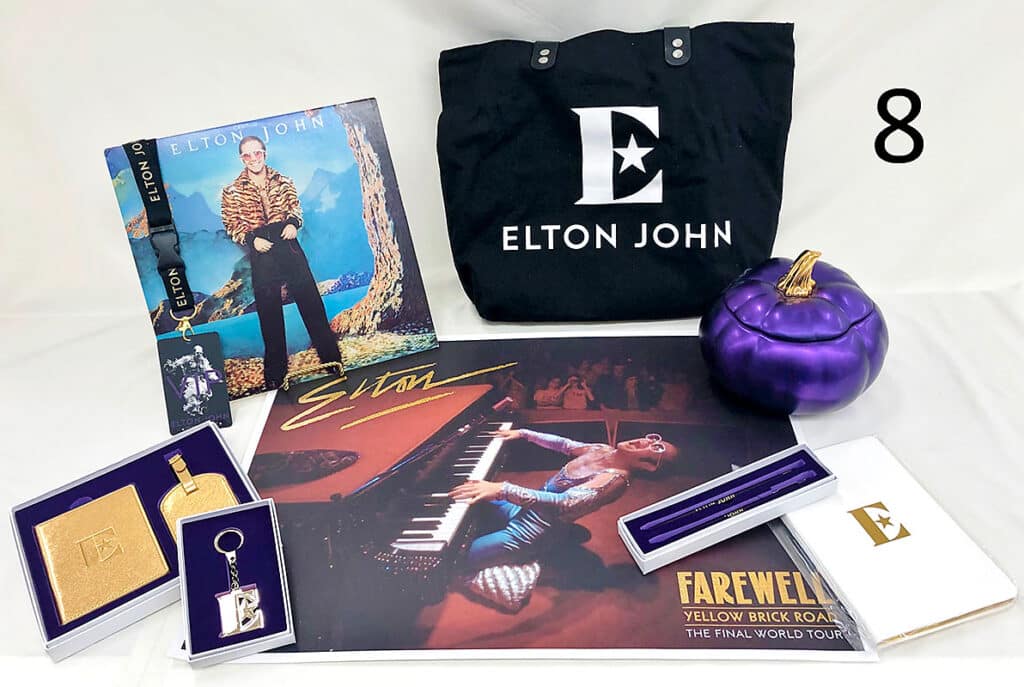 Elton John memorabilia.