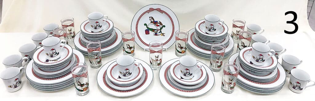 Anchor Hocking glass dinnerware set.