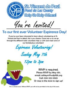Volunteer Experience Day invite.