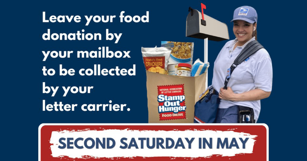 USPS Stamp Out Hunger food drive.