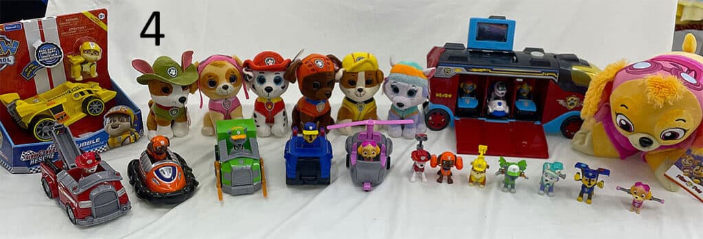 Paw Patrol toys.