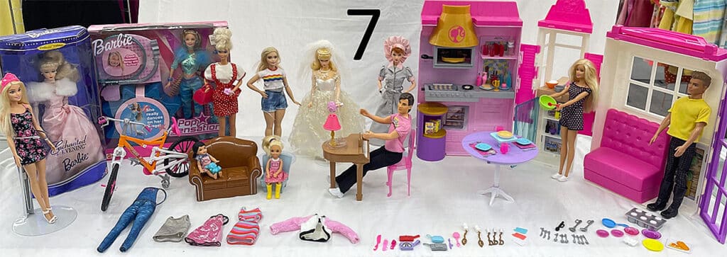 Barbie toys.