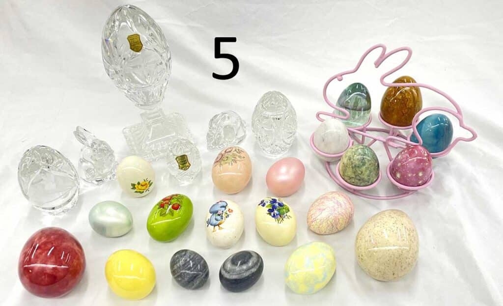 Collectable crystal eggs.