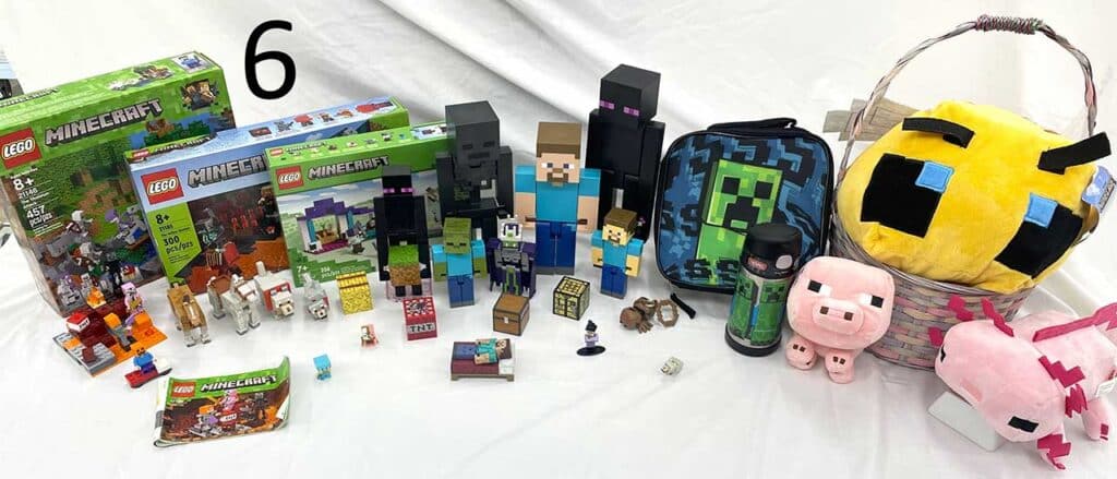 Minecraft toys and Minecraft Legos.