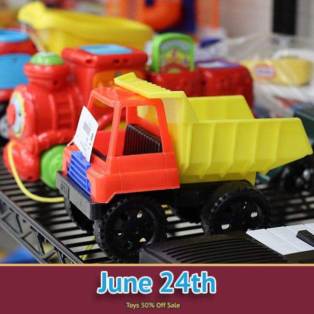Used Toy sale in Fond du Lac. Toys 50% sale on (06/24/25).