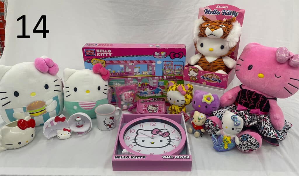 Hello Kitty toys.