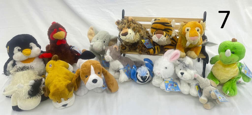 Webkinz stuffed animals.