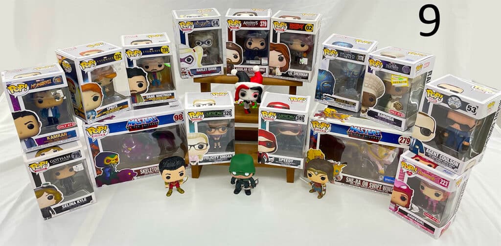 Funko Pop collection.