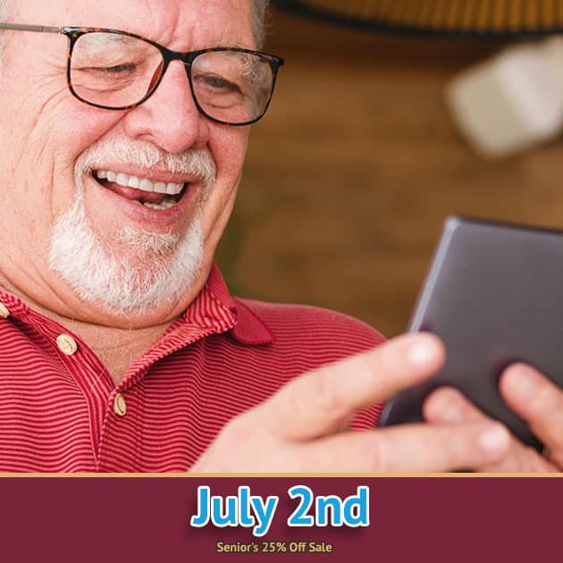 Senior day sale in Fond du Lac. Senior’s 25% Off Sale on 07/02/25.