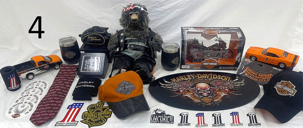 Harley Davidson collectables.