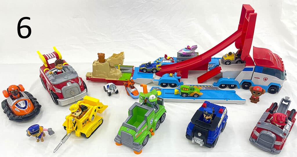 Paw Patrol toys.