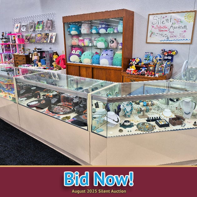 SVDP online Silent Auction for August 2025.