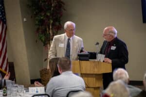 Mike Breszee and Robert Hartzheim at the Servants of the Poor Banquet.