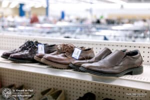 Prom Sale Dresses and Shoes 30% Off 4 Mens dress shoes at SVDP FdL (04/15/2026).