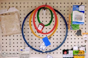 Craft embroidery hoops at SVDP (Photo: 05/21/2026).