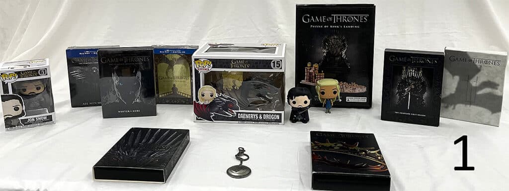 Game of Thrones collectibles.