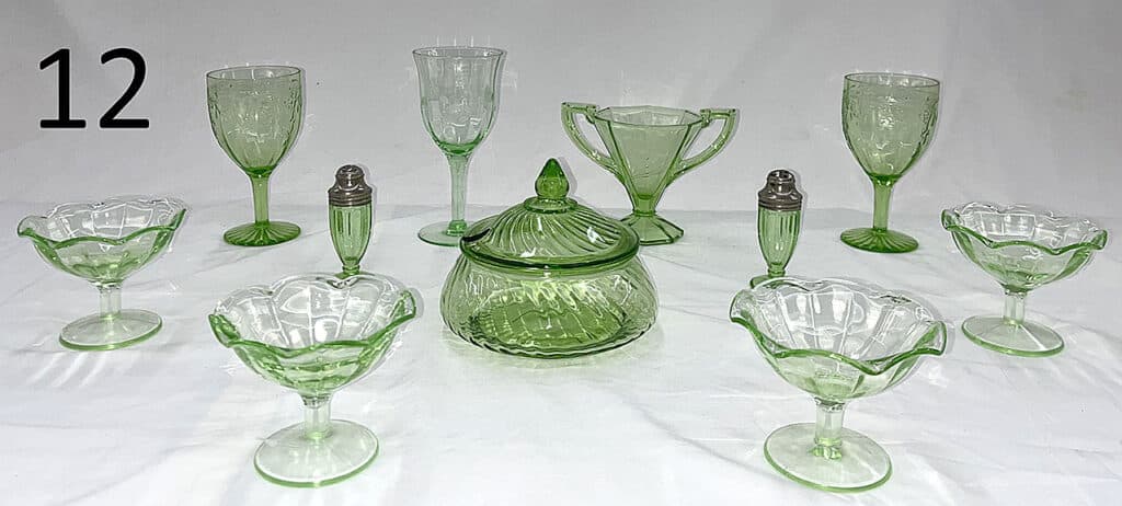 Uranium glass decor.