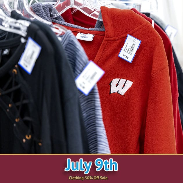 St. Vincent de Paul Fond du Lac County 1 Clothing sale at SVDP. Clothing 30% Off Sale on 07/09/2026.