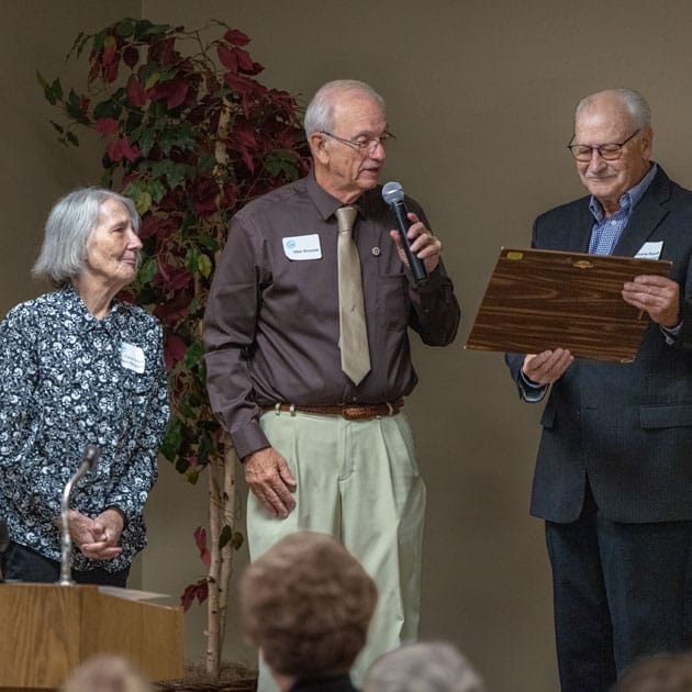 St. Vincent de Paul Fond du Lac County 3 Patricia "Pat" O'Hearn Service Award plaque presentation at the 2026 Servants of the Poor Banquet
