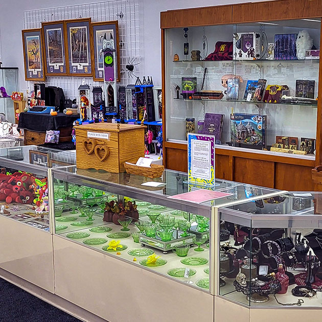 St. Vincent de Paul Fond du Lac County 1 SVDP Fond du Lac Silent Auction display case - October 2026 view.